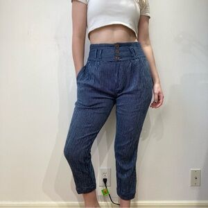 Free People Striped Cotton Pants
